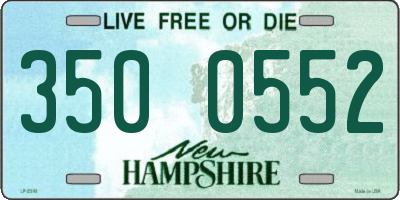 NH license plate 3500552