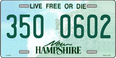 NH license plate 3500602