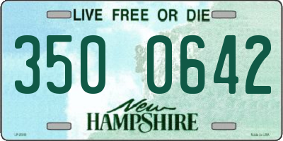 NH license plate 3500642