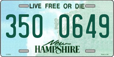 NH license plate 3500649