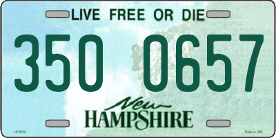 NH license plate 3500657