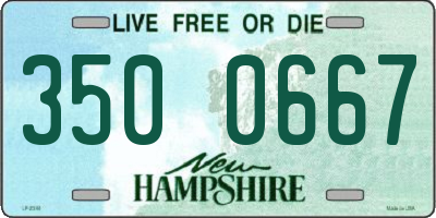 NH license plate 3500667