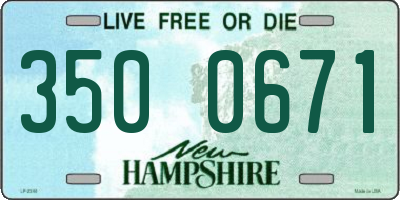 NH license plate 3500671
