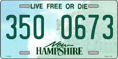 NH license plate 3500673