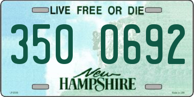 NH license plate 3500692