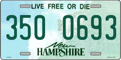 NH license plate 3500693