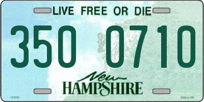 NH license plate 3500710