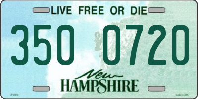 NH license plate 3500720