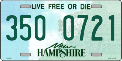 NH license plate 3500721