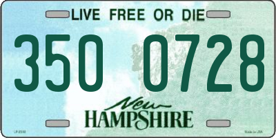 NH license plate 3500728
