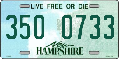 NH license plate 3500733