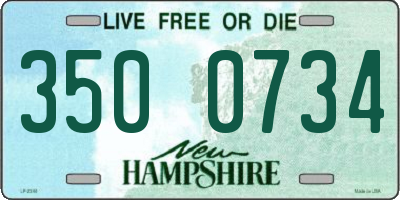 NH license plate 3500734