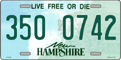 NH license plate 3500742