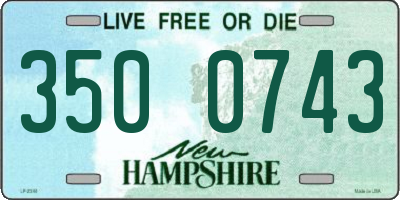 NH license plate 3500743