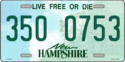 NH license plate 3500753