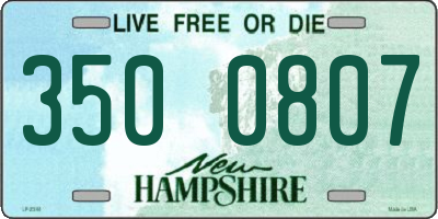 NH license plate 3500807