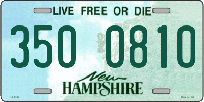 NH license plate 3500810