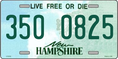 NH license plate 3500825