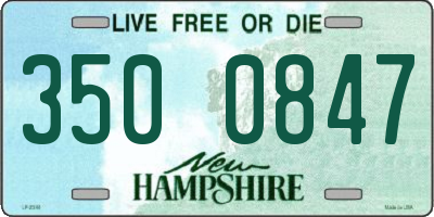 NH license plate 3500847