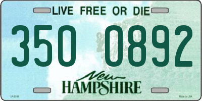 NH license plate 3500892