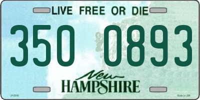NH license plate 3500893