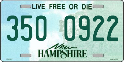 NH license plate 3500922