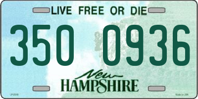 NH license plate 3500936