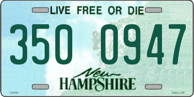 NH license plate 3500947