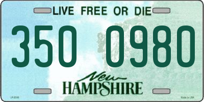NH license plate 3500980