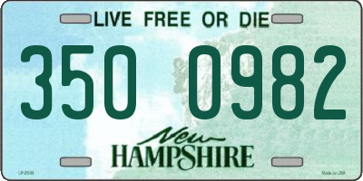 NH license plate 3500982