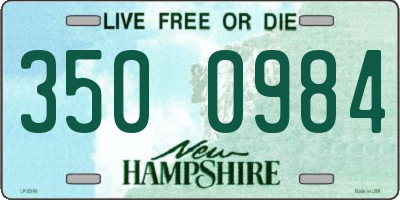 NH license plate 3500984
