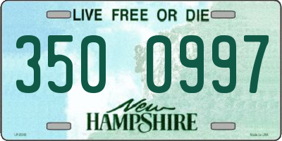 NH license plate 3500997