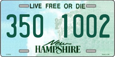 NH license plate 3501002