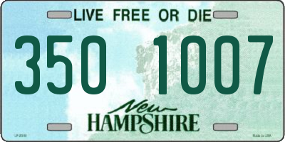 NH license plate 3501007