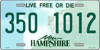 NH license plate 3501012