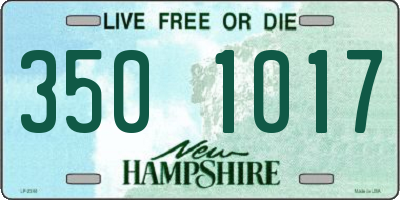 NH license plate 3501017