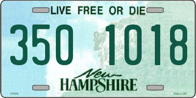 NH license plate 3501018