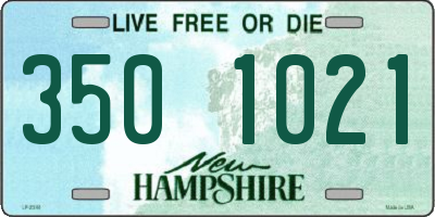 NH license plate 3501021