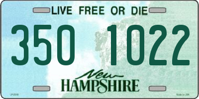 NH license plate 3501022