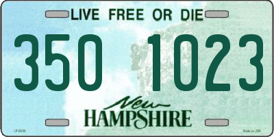 NH license plate 3501023