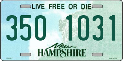 NH license plate 3501031