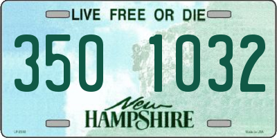 NH license plate 3501032