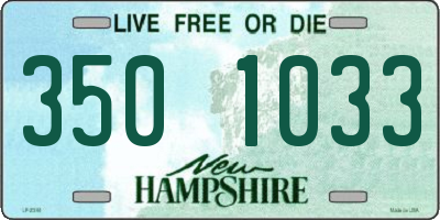 NH license plate 3501033