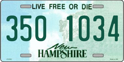 NH license plate 3501034