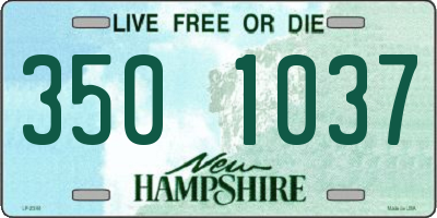 NH license plate 3501037