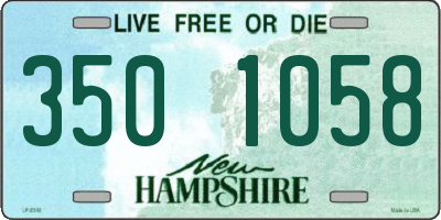NH license plate 3501058