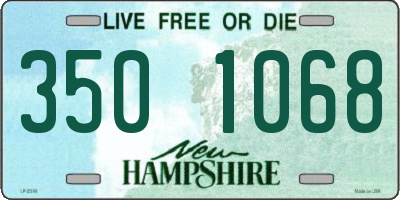 NH license plate 3501068