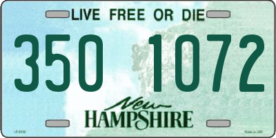 NH license plate 3501072