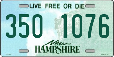 NH license plate 3501076