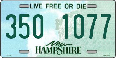 NH license plate 3501077